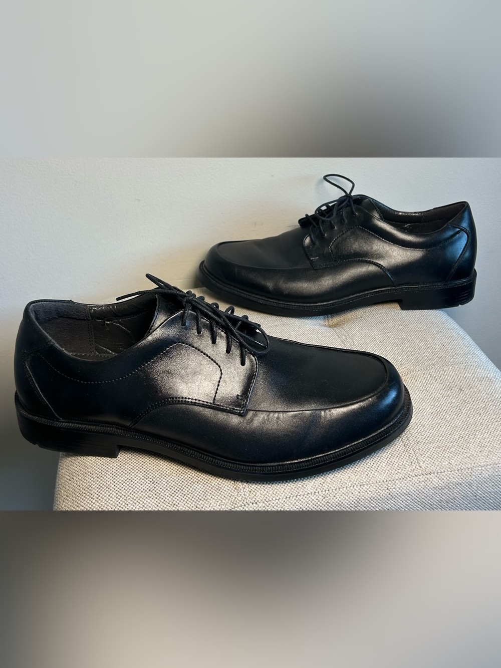 Dexter Comfort Oxford Men’s Dress Shoes Size 12 Black Leather Round Apron Toe